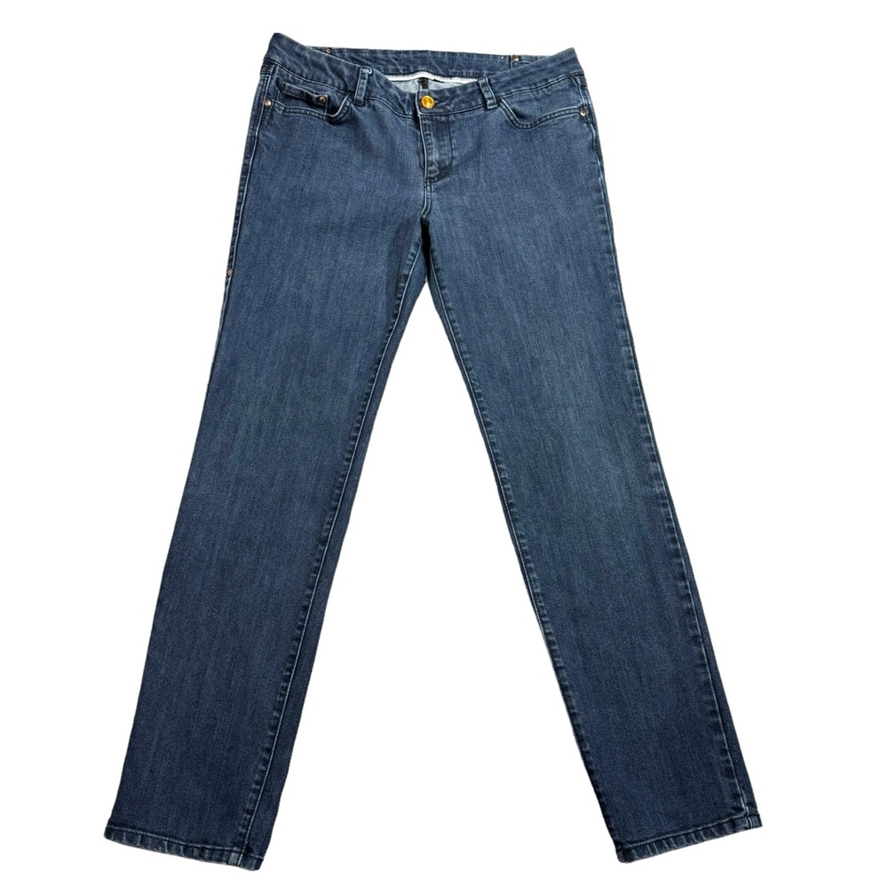 Y2K Ecko Womens Jeans 13 Med Wash 9” Low Rise Straight Leg Blue Retro Cyber 90’s
